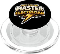 Just Call Me Master Electricista Trabajador Eléctrico Perno Cita PopSockets PopGrip para MagSafe