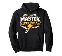 Just Call Me Master Electricista Trabajador Eléctrico Perno Cita Sudadera con Capucha