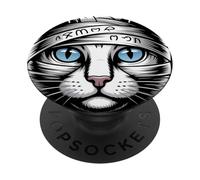Just Cat Mummy - Camisa Divertida y aterradora para Halloween PopSockets PopGrip Adhesivo