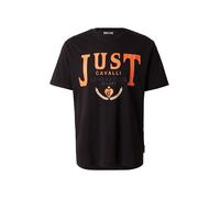 Just Cavalli Camiseta 'LOVERS CLUB' ecru / gris oscuro / naranja oscuro / negro XL ecru / gris oscuro / naranja oscuro / negro
