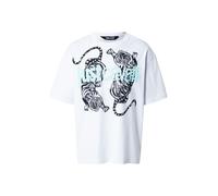 Roberto Cavalli Camiseta Blanca Con Gráfico De Tigres Y Logotipo - Male Ropa White L