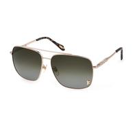 Just Cavalli SJC030 Gafas, Shiny Light Gold with Matt and Sandblast, 61 Unisex Adulto