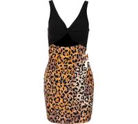 Just Cavalli - Mini vestido Cady con estampado de leopardo - Dresses - Mujer - Multicolor - M -