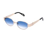 Just Cavalli Mujer SJC152 300B Gafas de sol Metal Oro Azul Geométrico Normal Matizado