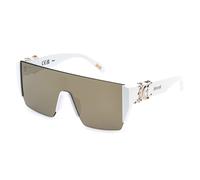 Just Cavalli Unisex Just Cavalli SJC112 847X Gafas de sol Acetato Blanco Marrón Máscara Normal reflejado
