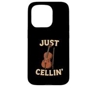 Just Cellin Funny Violonchelo Músico Música clásica Amor Carcasa para iPhone 15 Pro