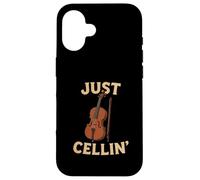 Just Cellin Funny Violonchelo Músico Música clásica Amor Carcasa para iPhone 16