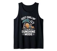 Just Chillin' In The Sunshine Mode Diciendo Vacaciones Camiseta sin Mangas