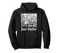 Just Chilling Funny Medieval History Renacimiento Oculto Sudadera con Capucha
