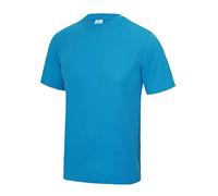 Just Cool - Camiseta lisa para hombre, Primavera-Verano, envolvente, Liso, Manga Corta, Hombre, color Azul Zafiro, tamaño 3XL