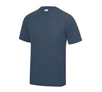 Just Cool - Camiseta lisa para hombre, Primavera-Verano, envolvente, Liso, Manga Corta, Hombre, color Fuerza Aérea Azul, tamaño XXL