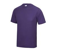 Just Cool - Camiseta lisa para hombre, Primavera-Verano, envolvente, Liso, Manga Corta, Hombre, color Morado (, tamaño 3XL