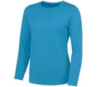 Just Cool Mujer Fresco Poliéster Cuello Redondo Manga Larga Camiseta