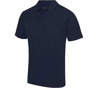 Just Cool Polo liso de deporte para hombre/caballero (5XL/Azul marino)