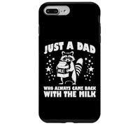 Just Dad Came Back Milk Día del Padre Mapache Papa Hombres Carcasa para iPhone 7 Plus/8 Plus