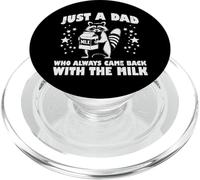 Just Dad Came Back Milk Día del Padre Mapache Papa Hombres PopSockets PopGrip para MagSafe