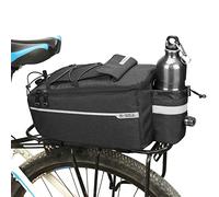 JUST DO Bolsa de Bicicleta para portabicicletas, Impermeable, Gran Capacidad, con Bolsa para Botellas para Estante Trasero