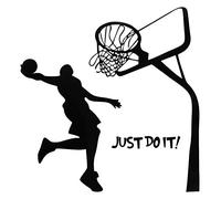 Just Do It Baloncesto Pared Calcomanía Bricolaje Hogar Deportes Extraíble Habitación Pared Pegatina Wallpaper Art Decó