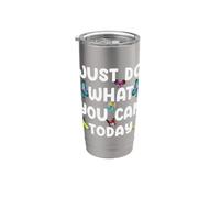 Just Do What You Can Today Mental Health Salud Mental Vaso térmico de acero inoxidable de doble pared