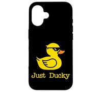 Just Ducky Cool Rubber Yellow Duck Childish Graphic Design Carcasa para iPhone 16