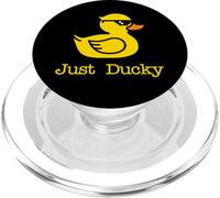 Just Ducky Cool Rubber Yellow Duck Childish Graphic Design PopSockets PopGrip para MagSafe