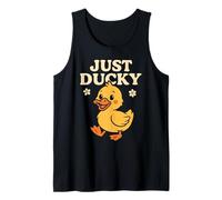Just Ducky Cute Cartoon Duck Funny Retro Animal Humor Cita Camiseta sin Mangas