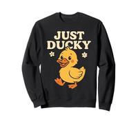 Just Ducky Cute Cartoon Duck Funny Retro Animal Humor Cita Sudadera