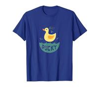 Just Ducky: Lindo Pato de Goma Amarillo diversión a la Hora del baño Camiseta, Hombre, Azul Real, 3XL
