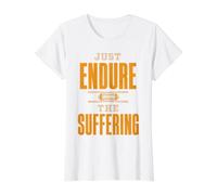 Just Endure The Suffering Football Vintage Funny Camiseta gráfica económica, Mujer, Blanco, XS