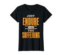 Just Endure The Suffering Football Vintage Funny Camiseta gráfica económica, Mujer, Negro, S