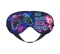 Just Five More Minutes - Antifaz colorido de seda de doble cara para dormir, unisex, para hombres y mujeres, cómodo antifaz súper suave con correa ajustable, bloqueo de luz para los ojos