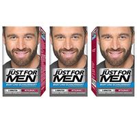 Just For Men Brush in Color Gel Formula Barba y Bigote, marrón medio, 3 unidades, 1 unidad (1 x 28 g)