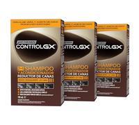 Just For Men Control GX Champú Y Acondicionador para Canas Hombre, Reduce Gradual Y Permanentemente El Cabello Gris en Cada Lavado, Para Todos Los Tonos, 118ml (3 Pack)