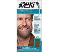 Just for men M35 - Colorante para bigote y barba, color castaño medio, elimina las canas para un aspecto más tupido y abundante