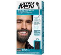 Just for men M55 - Colorante para bigote y barba, color negro, elimina las canas para un aspecto más tupido y abundante