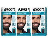 Just For Men Tinte en gel para barba y bigote – Negro natural (M55) – Pack 3 x 28,4 g