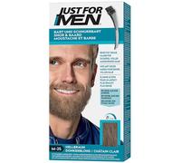 Just for men M25 - Colorante para bigote y barba, color castaño claro, elimina las canas para un aspecto más tupido y abundante