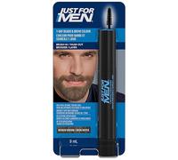 Just for Men Retoque Instantanéo De Canas, Color Temporal Para Una Barba Definida y Uniforme, Hasta 30 Aplicaciones, Color Marrón Medio