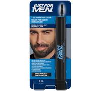 Just for Men Retoque Instantanéo De Canas, Color Temporal Para Una Barba Definida y Uniforme, Hasta 30 Aplicaciones, Negro