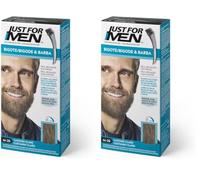Just For Men Tinte Colorante En Gel Para Barba Y Bigote. Con Aloe y Aceite de Coco, para una Barba Sin Canas y con Aspecto Más Denso en 5 minutos. Tono Castaño Claro, M-25 (Paquete de 2)