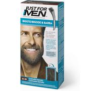 Just For Men Tinte Colorante En Gel Para Barba Y Bigote. Con Aloe y Aceite de Coco, para una Barba Sin Canas y con Aspecto Más Denso en 5 minutos. Tono Castaño Oscuro, M35
