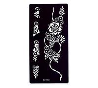 Just Fox - Plantilla de aerógrafo de henna para tatuar, estencil de flores, ornamentación de Kina Dövme