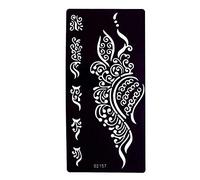 Just Fox - Plantilla de aerógrafo de henna para tatuar, estencil de flores, ornamentación de Kina Dövme