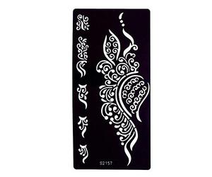 Just Fox - Plantilla de aerógrafo de henna para tatuar, estencil de flores, ornamentación de Kina Dövme