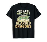 Just Girl Who Loves Bearded Dragons Lindo Pet Bearded Dragon Camiseta