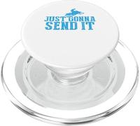 Just Gonna Send It Snowmobile Snow Trineo Invierno Montaña Regalo PopSockets PopGrip para MagSafe