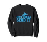 Just Gonna Send It Snowmobile Snow Trineo Invierno Montaña Regalo Sudadera