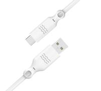 Just Green Cable Ecológico USB-A a USB-C Macho/Macho 2m Blanco
