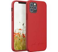 JUST GREEN Carcasa Biodegradable para iPhone 12 Pro, Rojo