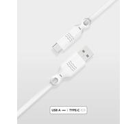 Just Green Cable Ecológico USB-C a USB-A Macho/Macho 1.2m Blanco